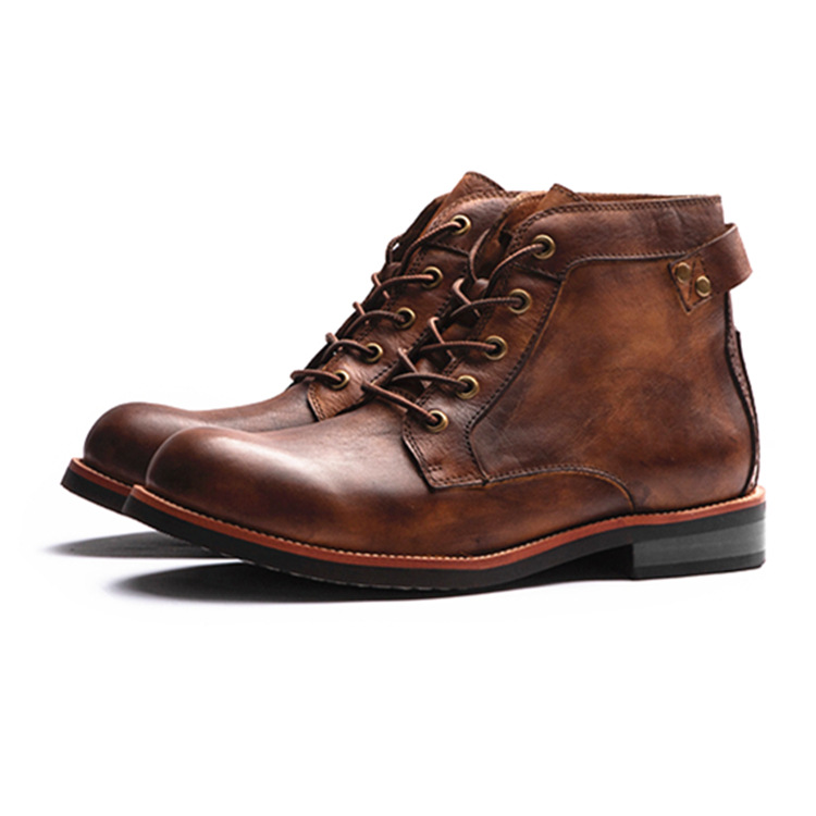 Mens Krew Cognac Leather  |  Boots Boots Boots