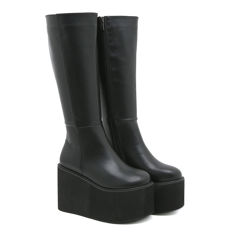 Womens Akira Black Leather  |  Boots Boots BLACK LEATHER