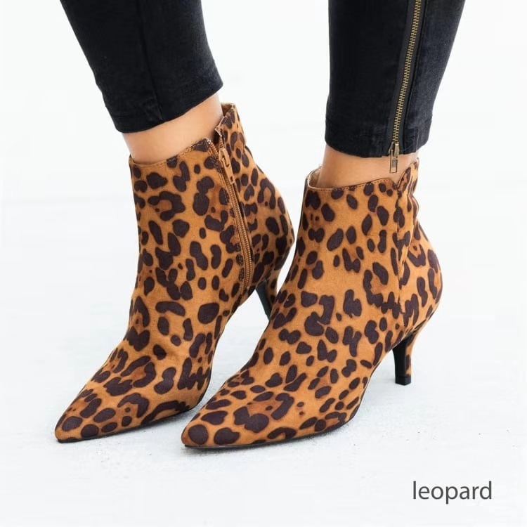 Womens Delvie Leopard  |  Booties Booties Booties