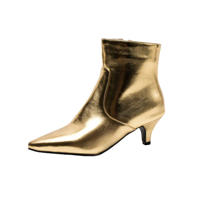 Womens Dusty Gold Leather  |  Booties Booties Booties