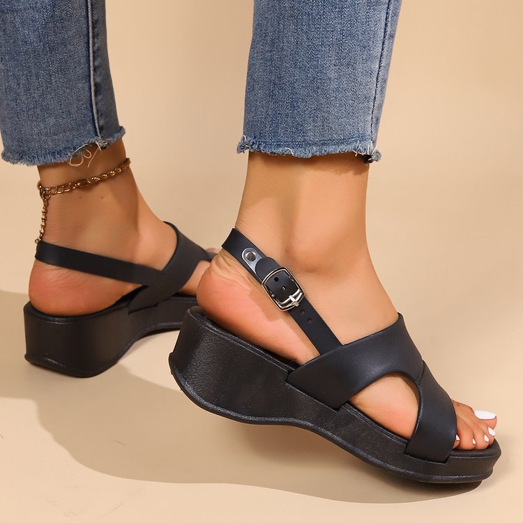 Womens Galaxy Black Leather  |  Sandals Sandals BLACK LEATHER