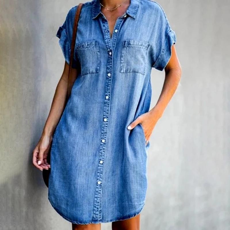 Womens Ilara Denim Dress  |  Dresses & Jumpsuits Clothing DENIM FABRIC