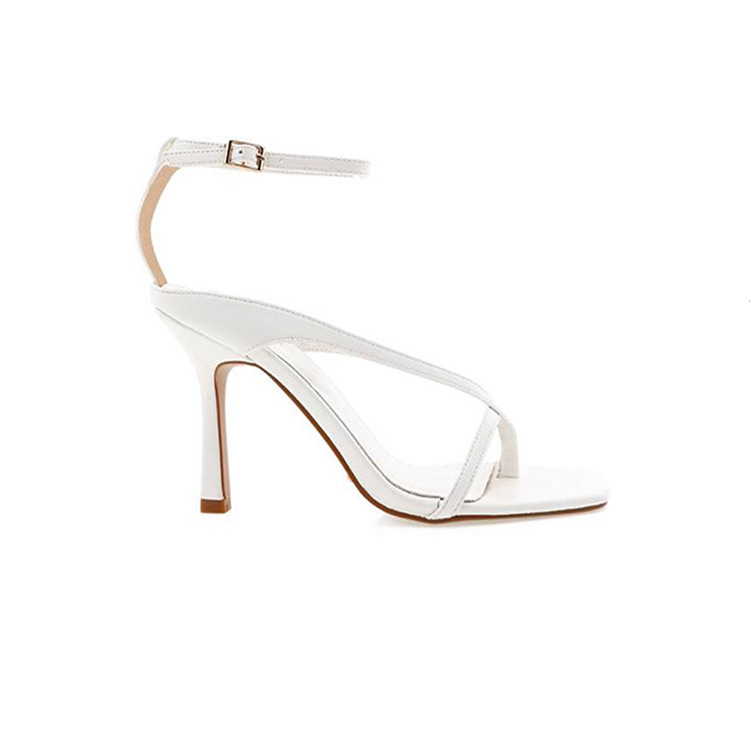 Womens Jessa White Leather  |  Heels Heels Heels