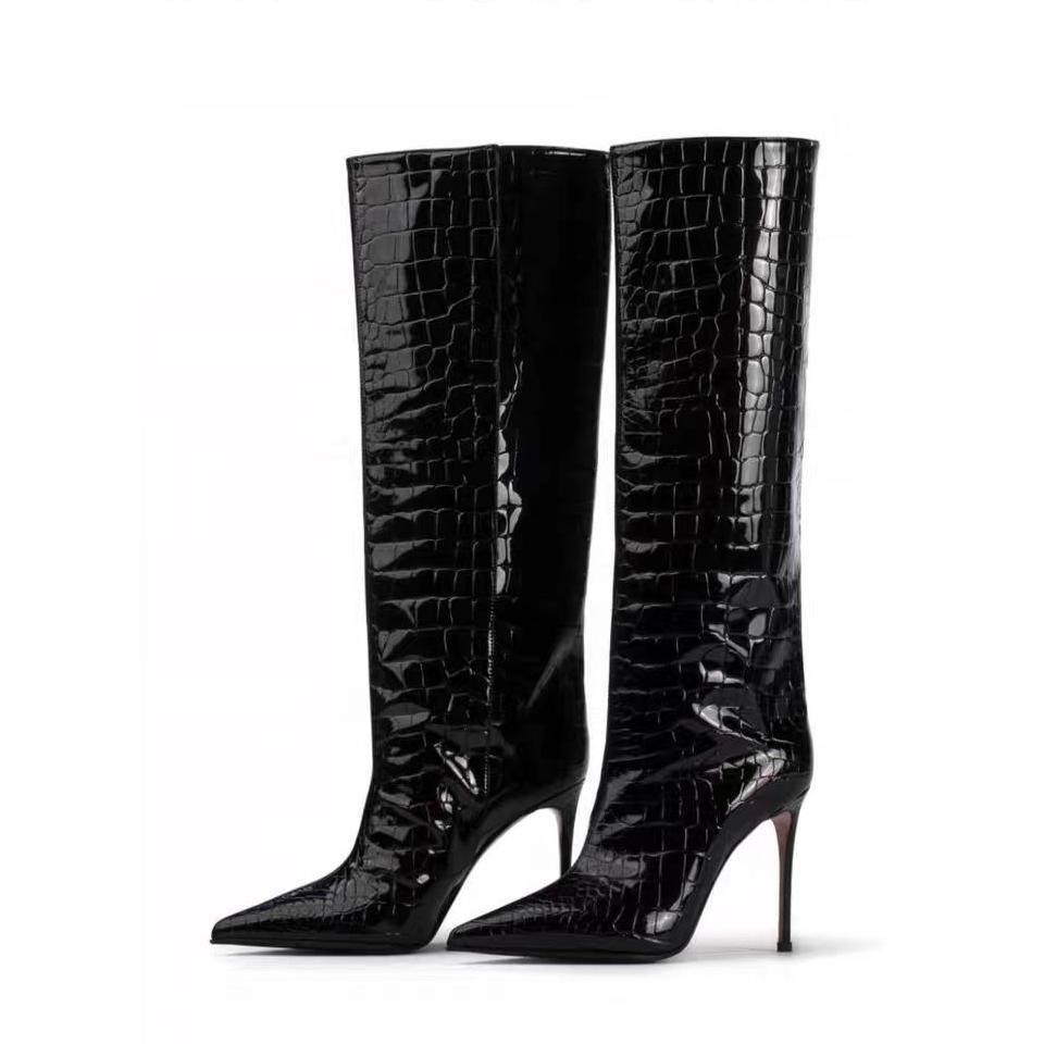 Womens Lander Black Crocodile  |  Boots Boots BLACK CROCODILE