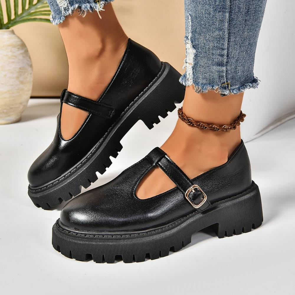 Womens Leona Black Leather  |  Loafers & Flats Loafers & Flats BLACK LEATHER