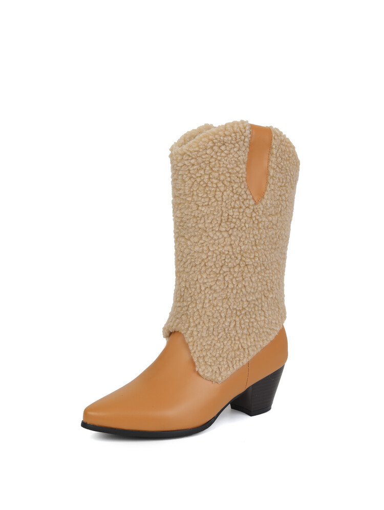 Womens Livvy Faux Shearling Tan  |  Boots Boots Boots