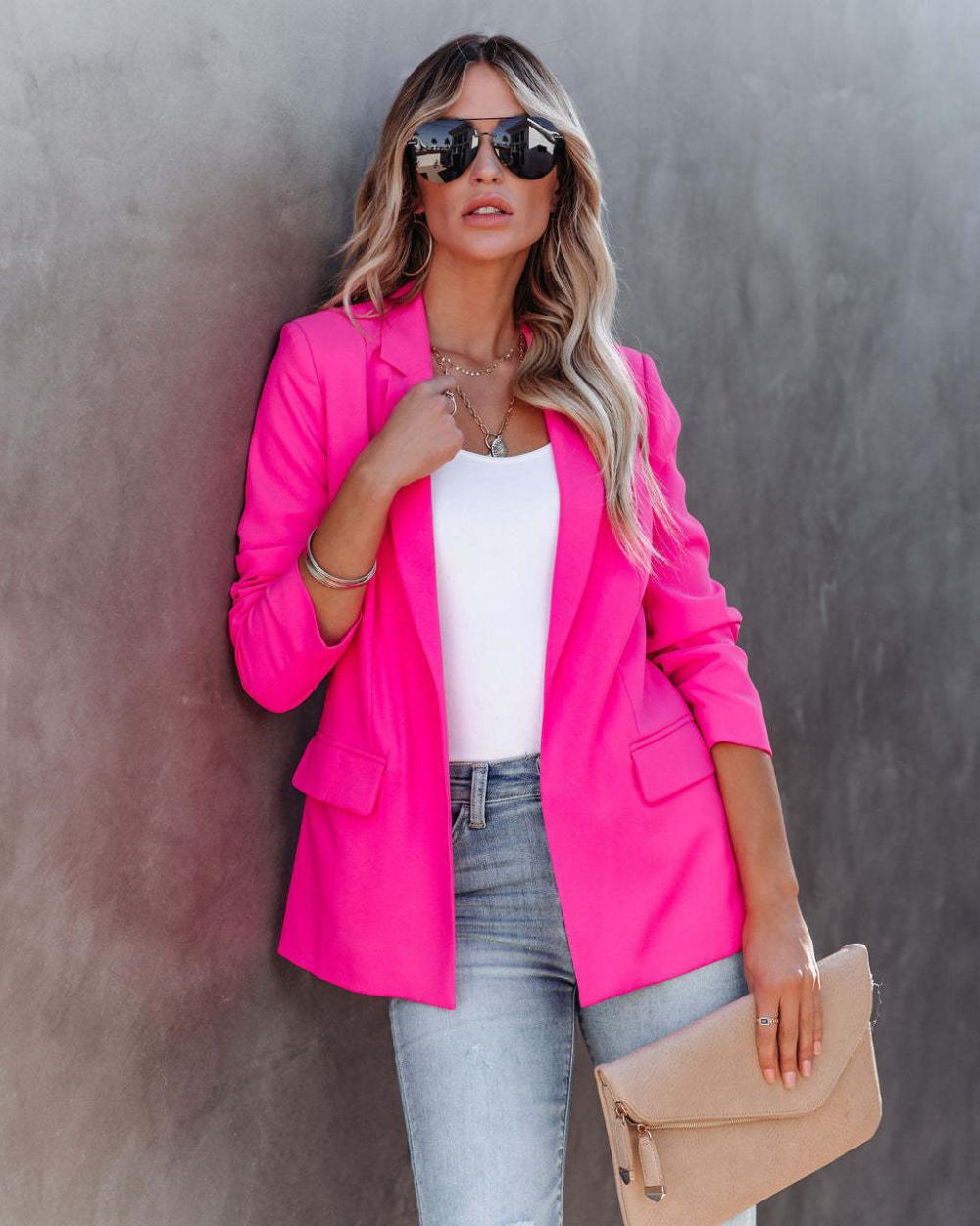 Womens Payton Blazer Hot Pink  |  Jackets & Coats Clothing HOT PINK