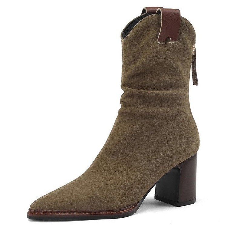 Womens Pia Chestnut Suede  |  Booties Booties Booties