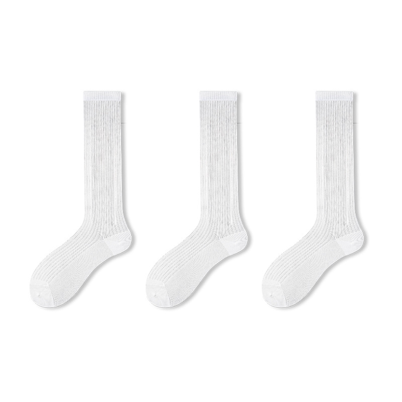 Womens Ribbed Knee High Socks White  |  Socks & Tights Accessories Socks & Tights