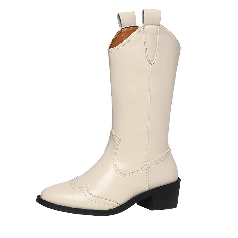 Womens Shayne White Leather  |  Booties Booties Booties