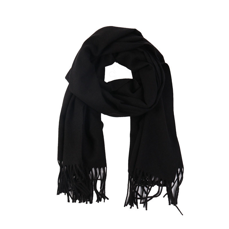 Womens Solid Scarf Black  |  Hats & Scarves Accessories BLACK