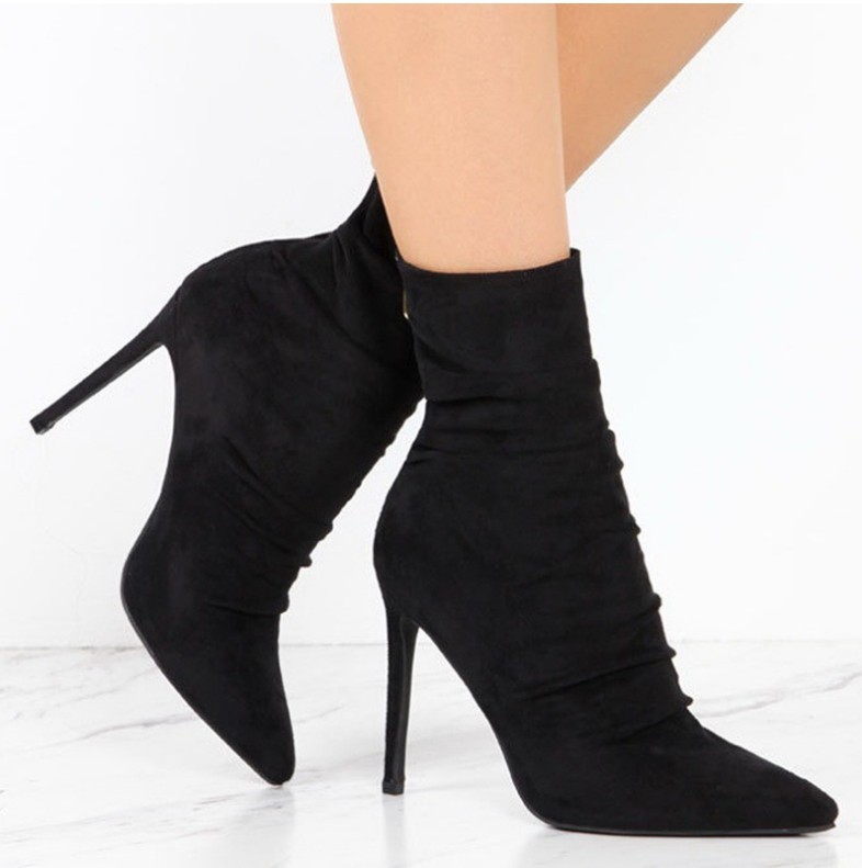 Womens Tease Black Suede  |  Booties Booties BLACK SUEDE