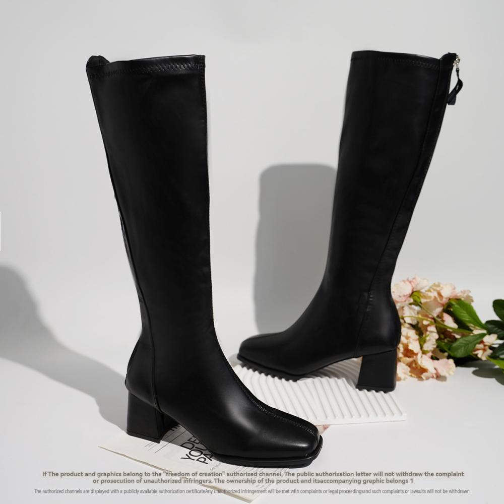 Womens Violet Black Leather  |  Boots Boots BLACK LEATHER