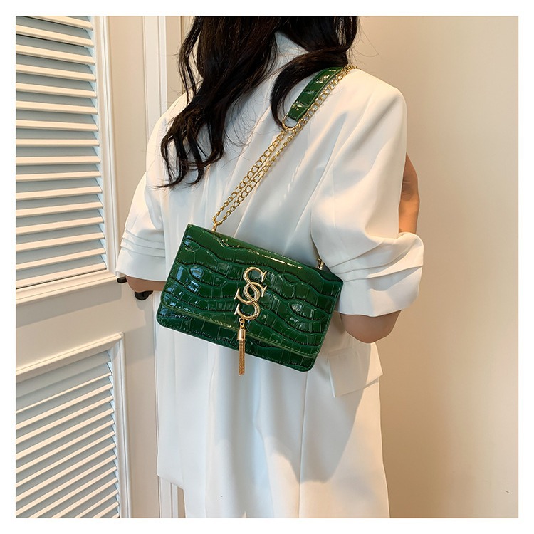 Womens Worsh Crocodile Bag Emerald  |  Crossbody Bags Bags Crossbody Bags